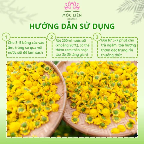 Hoa Cúc Vàng Nguyên Bông 500g Ít Vụn, trà hoa cúc khô giúp an thần, ngủ ngon, đẹp da, dưỡng nhan
