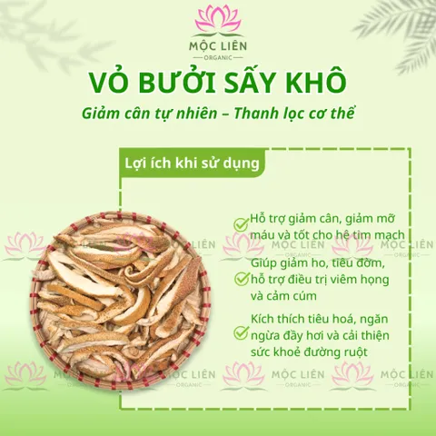 Vỏ bưởi khô 500g – nguyên liệu thô, phơi nắng tự nhiên, nên rửa trước khi dùng