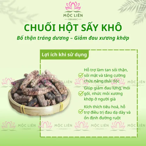 1KG Chuối Hột Rừng Khô Tây Nguyên Tự Nhiên Ngâm Rượu