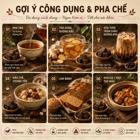 Đường Nâu Đường Đen Viên Gừng 500g Nguyên Chất, Gừng Vụn, Pha Trà, Nấu Nước Gừng