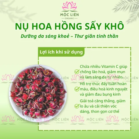 Nụ hoa hồng Tây Tạng 100g – Nụ hoa hồng sấy khô nguyên nụ giúp an thần, đẹp da, chống lão hóa