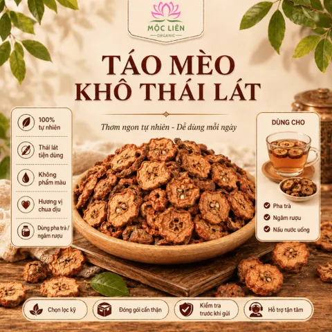 Sơn Tra Khô Thái Lát Táo Mèo Khô Tự Nhiên Đều và Đẹp Giúp Tiêu Hoá Tốt, Giảm Mỡ Máu