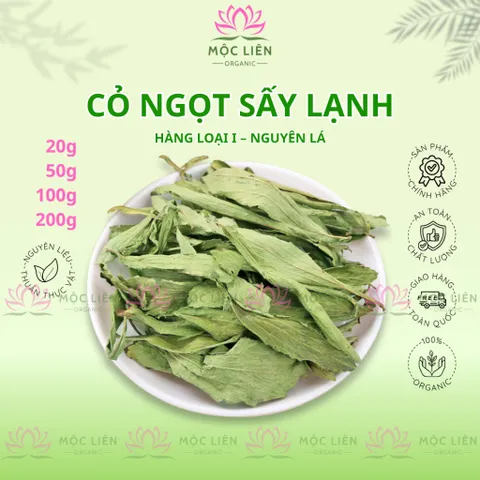 Cỏ Ngọt Khô Nguyên Lá Sấy Lạnh Loại 1 - Lá Chọn Lọc Sạch, Thơm Không Vụn – Mộc Liên Organic