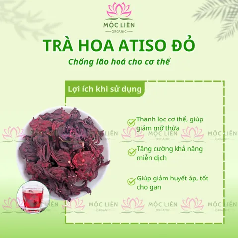 ✅[HÀNG LOẠI 1] Hoa atiso đỏ nguyên bông 500g, pha trà, nấu siro, thanh nhiệt