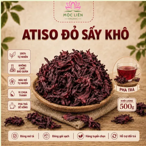 ✅[HÀNG LOẠI 1] Hoa atiso đỏ nguyên bông 500g, pha trà, nấu siro, thanh nhiệt