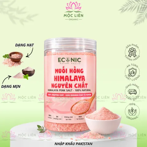 Muối Hồng Nguyên Chất Hiamalaya ECONIC PINK SALT - 100% Tự nhiên - Hủ 1kg