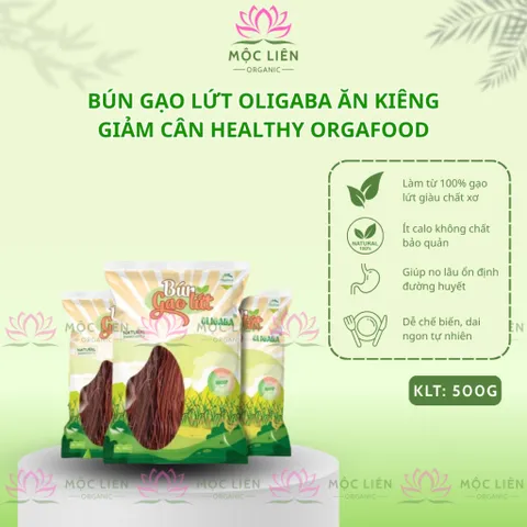 Bún Gạo Lứt Đỏ Orgafood Ăn Kiêng Ít Tinh Bột Eat Clean Thực Dưỡng