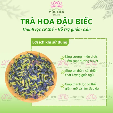 Hoa Đậu Biếc Khô Sấy Lạnh Loại 1 - 100g Trà Hoa Đậu Biếc Tự Nhiên 100% Nguyên Chất