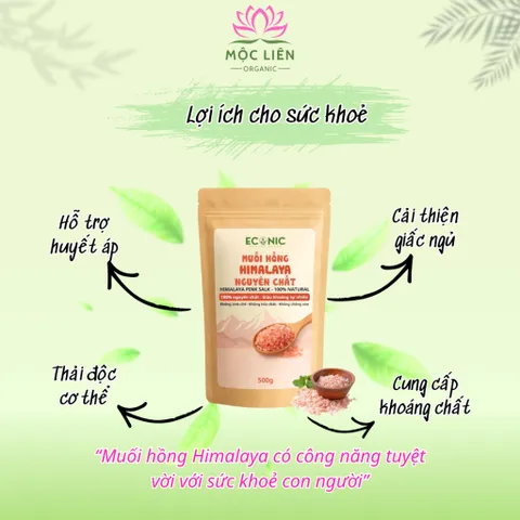 Muối Hồng Himalaya Tự Nhiên Dạng Túi Hạt Mịn / Hạt To Dùng Spa & Nấu Ăn