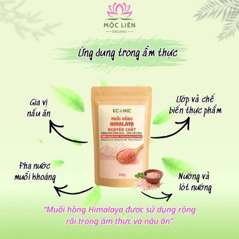 Muối Hồng Himalaya Tự Nhiên Dạng Túi Hạt Mịn / Hạt To Dùng Spa & Nấu Ăn