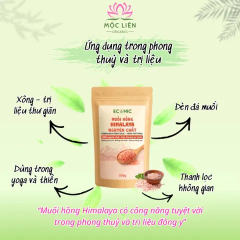 Muối Hồng Himalaya Tự Nhiên Dạng Túi Hạt Mịn / Hạt To Dùng Spa & Nấu Ăn