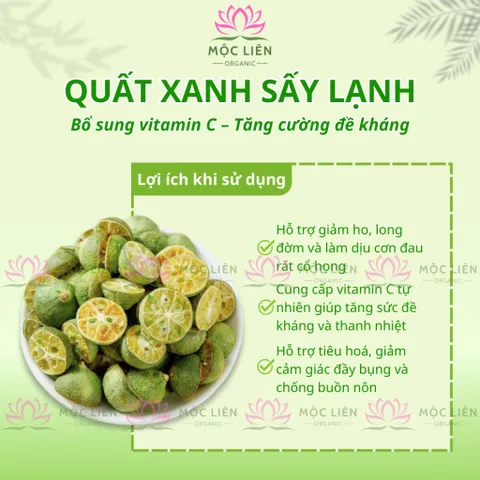 Quất xanh, Kim Quất sấy thăng hoa – trái tắc cung cấp vitamin C, detox, thanh lọc cơ thể