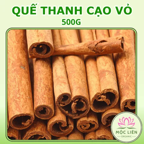 Quế thanh cạo vỏ 500g, trà quế thanh đẹp 8cm, dùng pha, decor, trang trí, làm bánh