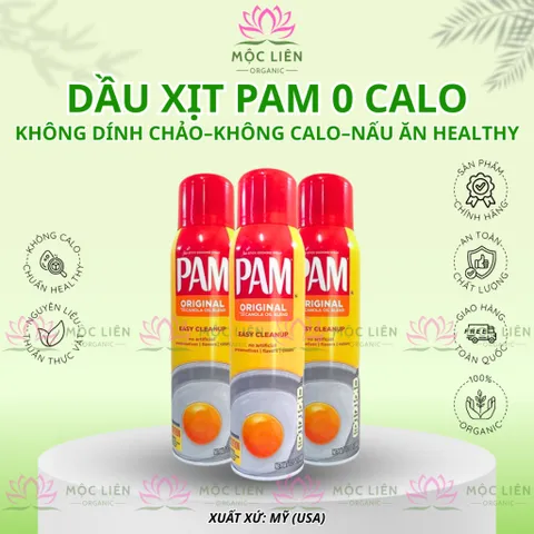 Dầu Xịt Ăn Kiêng PAM Không Calo 12oz Hàng Mỹ Cho Gymer Người Ăn Kiêng Eat Clean Keto