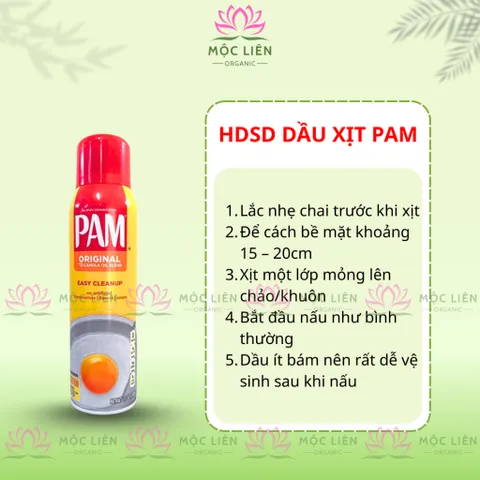 Dầu Xịt Ăn Kiêng PAM Không Calo 12oz Hàng Mỹ Cho Gymer Người Ăn Kiêng Eat Clean Keto