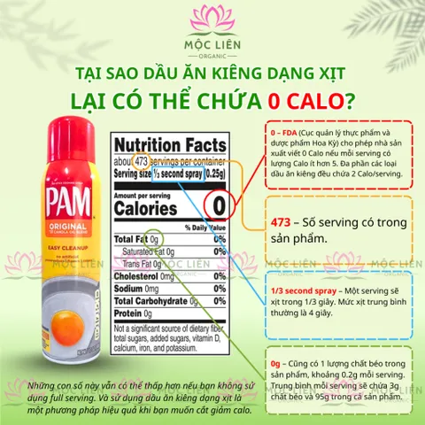 Dầu Xịt Ăn Kiêng PAM Không Calo 12oz Hàng Mỹ Cho Gymer Người Ăn Kiêng Eat Clean Keto
