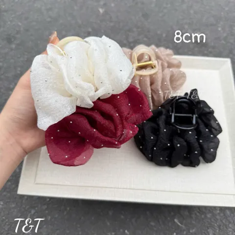 🌷 KẸP TÓC VẢI XẾP LY – NHỎ XINH MÀ LÊN TÓC CỰC ĐIỆU 🌷