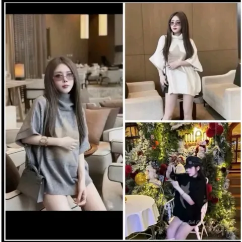 (LC004) Áo len nữ (LEN MỎNG) cổ lọ tay lỡ, áo len form rộng hot new 2026