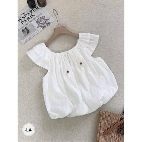 (AP005) Áo trễ vai cánh tiên có dây buộc form vừa người