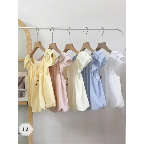 (AP005) Áo trễ vai cánh tiên có dây buộc form vừa người