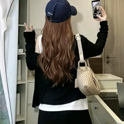 (SV005) Set bộ 3 chi tiết áo 3 lỗ kết hợp với chân váy A dáng ngắn kèm áo Cardigan xinh xắn dễ thương