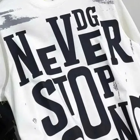(B003) Bộ cộc unisex nam nữ Never - DSQ, áo phông in chữ Never mix quần đùi gió 2 lớp in chữ DSQ chéo