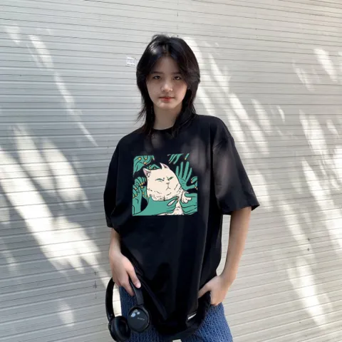 Áo phông unisex nam nữ in họa tiết soo sad, áo phông form rộng tay lỡ cháy phố