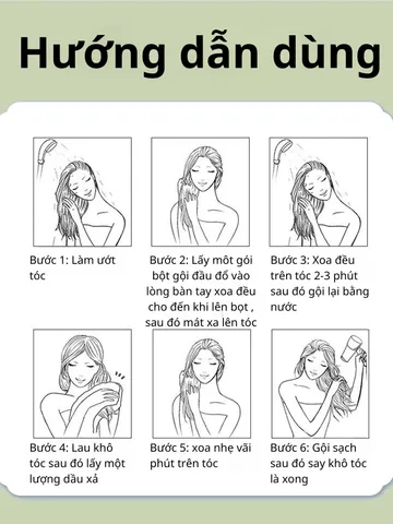 [Hộp 10 gói*5g]Bột gội đâu thảo mộc làm từ bã hạt trà, với phương pháp truyền thống lành tính cho mái tóc