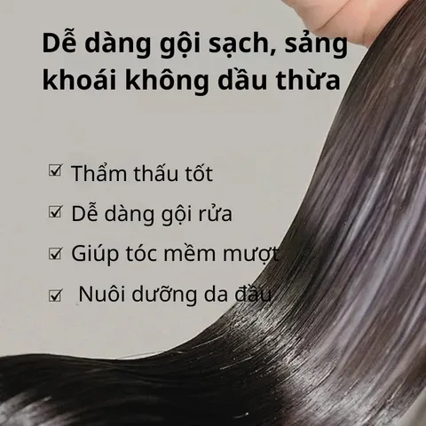 [5g*10 gói/Hộp] Bột gội đầu thảo dược  thủ ô nuôi dưỡng da đầu giúp mái tóc cắc khỏe hơn