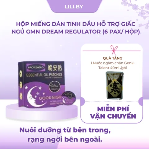 Hộp miếng dán tinh dầu hỗ trợ giấc ngủ GMN Dream Regulator (6 pax/ hộp)