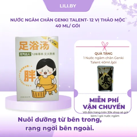Nước ngâm chân Genki Talent - series từ chối cô nàng béo 40ml/ gói