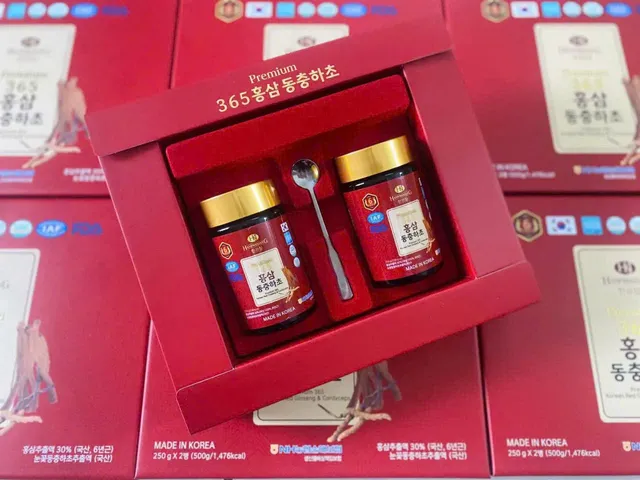 Cao Hồng Sâm Đông Trùng Hạ Thảo 365 DeaHan - Bộ 2 Lọ 250g Tăng Cường Sức Khỏe, Tăng Cường Trí Não, Quà Tặng Ý Nghĩa 831740