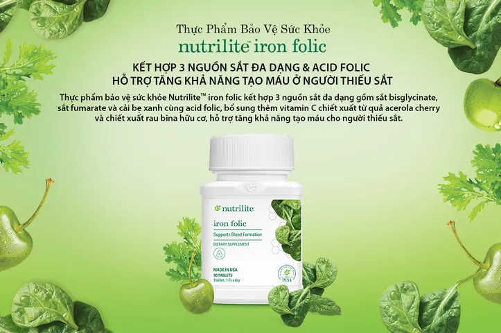Thực phẩm bảo vệ sức khỏe nutrilite™ iron folic Mã hàng hóa: 102046