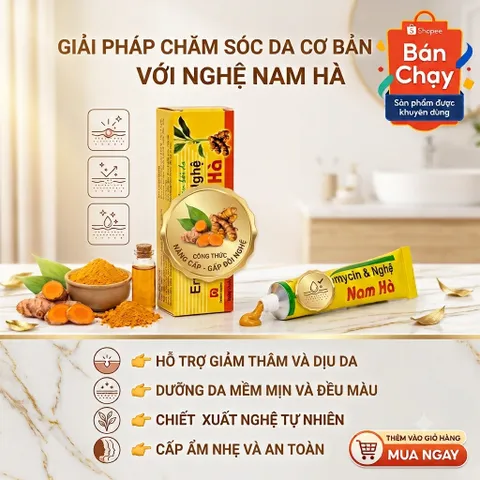 Kem nghệ Nam Hà + nghệ nano bôi hỗ trợ ngừa mụn thâm, mờ sẹo- Được Đồng Kiểm Hàng