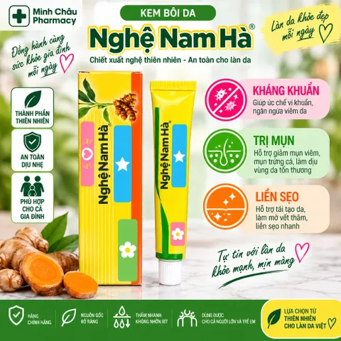 Kem Bôi Tinh Chất Nghệ NH Hỗ Trợ Làm Dịu Da Mờ Thâm Mịn Bề Mặt Tuýp 10g