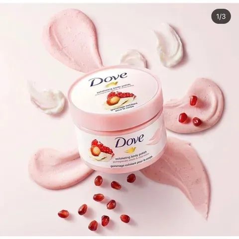 Tẩy Tế Bào Chết Dove Dưỡng Ẩm Toàn Thân Hương Lựu Đỏ - Giúp Da Mịn Màng & Rạng Rỡ, Sản Phẩm Chính Hãng Chăm Sóc Da 831909