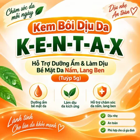 Kem Bôi Dưỡng Da K-E-N-T-A-X Hỗ Trợ Dịu Mát & Cân Bằng Bề Mặt Da Tuýp 5g