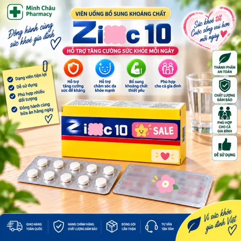 Viên Uống Z-i-n-c Tăng Cường Vi Chất Hỗ Trợ Nâng Cao Đề Kháng Cân Bằng Thể Trạng Hộp 60 Viên