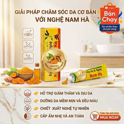 Kem Bôi Nghệ E-r-y-t-h-r-o NH Hỗ Trợ Làm Dịu Vùng Da Thô Ráp & Mịn Bề Mặt Da Tuýp 10g