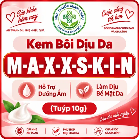 Kem Bôi Dưỡng Da M-A-X-X-S-K-I-N Hỗ Trợ Dịu Mát & Cân Bằng Bề Mặt Da Tuýp 10g