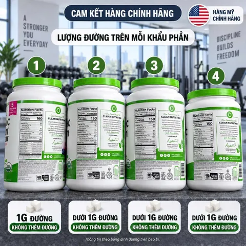[CHÍNH HÃNG MỸ] Bột Đạm Thực Vật Hữu Cơ Orgain Organic Protein Chuẩn USDA (920g - 1200g - 1240g)