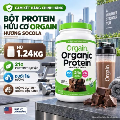 [CHÍNH HÃNG MỸ] Bột Đạm Thực Vật Hữu Cơ Orgain Organic Protein Chuẩn USDA (920g - 1200g - 1240g)