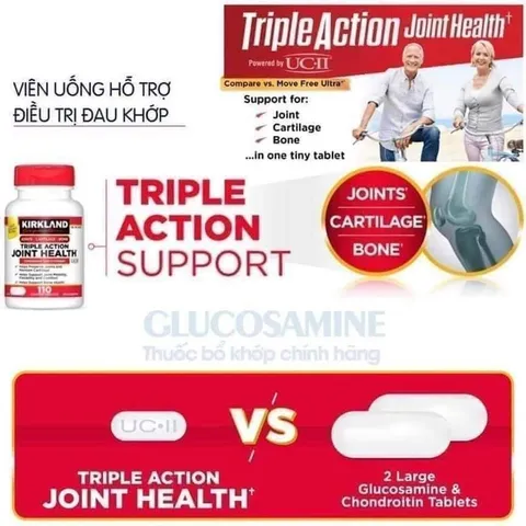 Viên Kirkland Triple Action Joint Health 110 viên M.ỹ