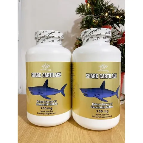 [HÀNG MỸ] Viên Uống Bổ Khớp Sụn Vi Cá Mập Shark Cartilage 750mg (Hộp 300 Viên)