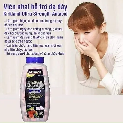 Kẹo kirkland antacid 265 viên CHÍNH HÃNG CỦA MỸ