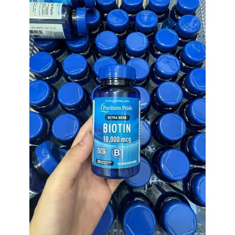 Viên Uống Mọc Tóc Puritan's Pride Biotin 10000 mcg - 100 viên 831977