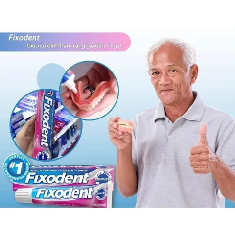 [MẪU MỚI] 1 tuýp Keo dán răng giả Fixodent 68g hàng chính hãng/ Fixodent Denture Adhesive