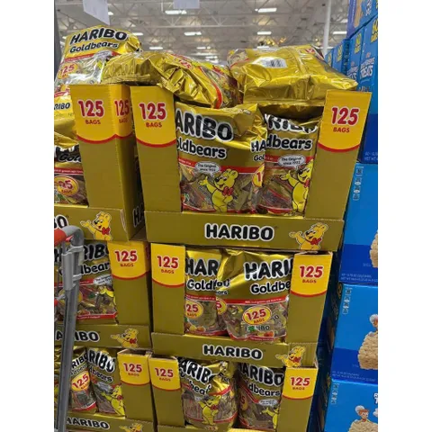 NGUYÊN BỊCH LỚN. DATE XA - Kẹo dẻo gấu HARIBO Goldbears 125 gói mini 1.42 KÝ
