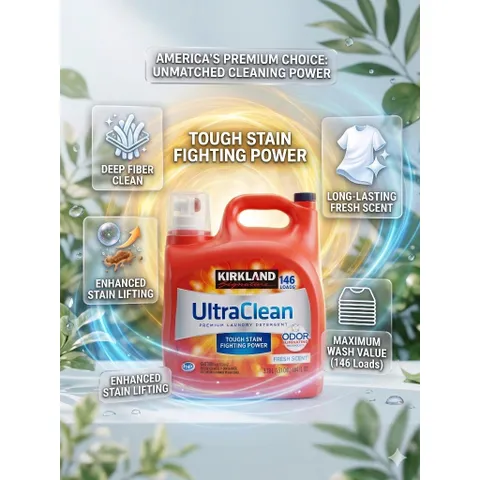 NƯỚC GIẶT MỸ KIRKLAND ULTRACLEAN 5.73L – CAN ĐẠI TIẾT KIỆM, THƠM MÁT DỄ CHỊU