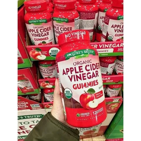 CHÍNH HÃNG USA Kẹo dẻo giấm táo Nature's Truth Apple Cider Vinegar Gummies Của Mỹ 120 VIÊN